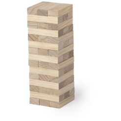 Drewniana wieża, gra zręcznościowa, 45 el. z nadrukiem Twojego logo, materiał: drewno, bawełna, kolor: brązowy