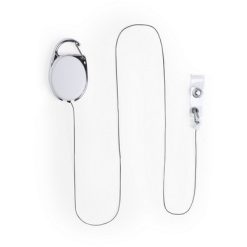 Ski pass, rozciągany przewód 75 cm z nadrukiem Twojego logo, materiał: plastik, kolor: biały Ski pass, rozciągany przewód 75 cm z nadrukiem Twojego logo, materiał: plastik, kolor: biały