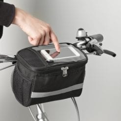 Torba rowerowa, torba termoizolacyjna z nadrukiem Twojego logo, materiał: poliester, peva, kolor: czarny Torba rowerowa, torba termoizolacyjna z nadrukiem Twojego logo, materiał: poliester, peva, kolor: czarny