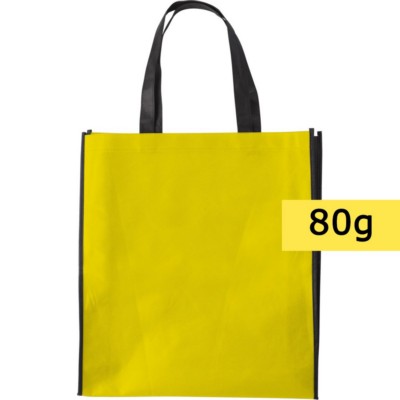 Torba na zakupy z nadrukiem Twojego logo, materiał: non-woven, kolor: żółty
