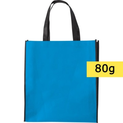 Torba na zakupy z nadrukiem Twojego logo, materiał: non-woven, kolor: błękitny
