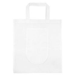Torba na zakupy, składana z nadrukiem Twojego logo, materiał: non-woven, kolor: biały