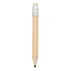 Mini ołówek z nadrukiem Twojego logo, materiał: drewno, kolor: neutralny