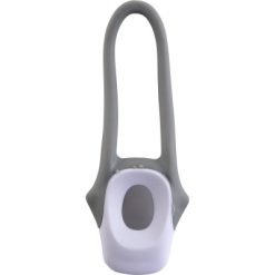 Lampka rowerowa z nadrukiem Twojego logo, materiał: plastik, silikon, kolor: biały Lampka rowerowa z nadrukiem Twojego logo, materiał: plastik, silikon, kolor: biały