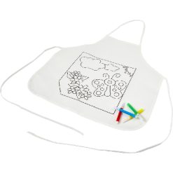 Fartuch kuchenny do kolorowania, flamastry z nadrukiem Twojego logo, materiał: non-woven, kolor: biały Fartuch kuchenny do kolorowania, flamastry z nadrukiem Twojego logo, materiał: non-woven, kolor: biały