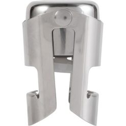 Zatyczka do szampana z nadrukiem Twojego logo, materiał: stal nierdzewna, silikon, stal, kolor: srebrny Zatyczka do szampana z nadrukiem Twojego logo, materiał: stal nierdzewna, silikon, stal, kolor: srebrny