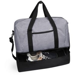 Torba sportowa, podróżna, ochrona RFID z nadrukiem Twojego logo, materiał: poliester, kolor: szary