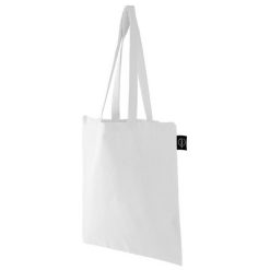 Torba z bawełny z recyklingu na zakupy B'RIGHT | Porter z nadrukiem Twojego logo, materiał: bawełna, kolor: biały