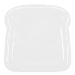 Pudełko śniadaniowe "kanapka" 450 ml z nadrukiem Twojego logo, materiał: pp, kolor: biały Pudełko śniadaniowe "kanapka" 450 ml z nadrukiem Twojego logo, materiał: pp, kolor: biały