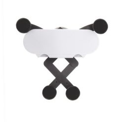 Grawitacyjny samochodowy uchwyt do telefonu | Moss z nadrukiem Twojego logo, materiał: plastik, guma, kolor: biały Grawitacyjny samochodowy uchwyt do telefonu | Moss z nadrukiem Twojego logo, materiał: plastik, guma, kolor: biały