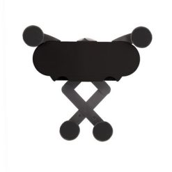 Grawitacyjny samochodowy uchwyt do telefonu | Moss z nadrukiem Twojego logo, materiał: plastik, guma, kolor: czarny Grawitacyjny samochodowy uchwyt do telefonu | Moss z nadrukiem Twojego logo, materiał: plastik, guma, kolor: czarny