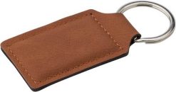 Brelok do kluczy z nadrukiem Twojego logo, materiał: metal, pu, kolor: brązowy Brelok do kluczy z nadrukiem Twojego logo, materiał: metal, pu, kolor: brązowy