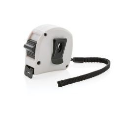 Bambusowa miara 5m, RABS z nadrukiem Twojego logo, materiał: stal, kolor: biały