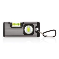 Poziomica 12 cm z nadrukiem Twojego logo, materiał: plastik, aluminium, kolor: szary Poziomica 12 cm z nadrukiem Twojego logo, materiał: plastik, aluminium, kolor: szary