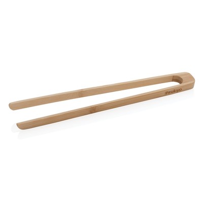 Bambusowe szczypce do serwowania Ukiyo z nadrukiem Twojego logo, materiał: bambus, kolor: brązowy