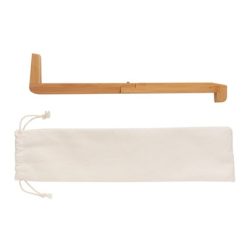 Składany stojak na laptopa do 15,6", tablet z nadrukiem Twojego logo, materiał: bambus, kolor: brązowy