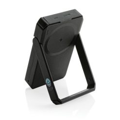 Power bank 5000 mAh Skywave, ładowarka bezprzewodowa 10W z nadrukiem Twojego logo, kolor: czarny