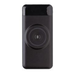 Power bank 10000 mAh, ładowarka bezprzewodowa 3W z nadrukiem Twojego logo, materiał: plastik, kolor: czarny Power bank 10000 mAh, ładowarka bezprzewodowa 3W z nadrukiem Twojego logo, materiał: plastik, kolor: czarny