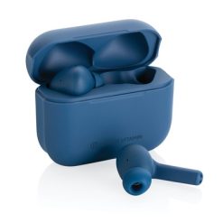 Bezprzewodowe słuchawki douszne Urban Vitamin Alamo ANC z nadrukiem Twojego logo, materiał: plastik, kolor: niebieski Bezprzewodowe słuchawki douszne Urban Vitamin Alamo ANC z nadrukiem Twojego logo, materiał: plastik, kolor: niebieski