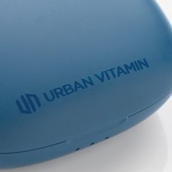 Douszne słuchawki bezprzewodowe Urban Vitamin Byron z nadrukiem Twojego logo, materiał: plastik, kolor: niebieski Douszne słuchawki bezprzewodowe Urban Vitamin Byron z nadrukiem Twojego logo, materiał: plastik, kolor: niebieski