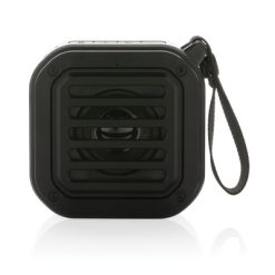 Głośnik bezprzewodowy 3W z panelem słonecznym Skywave z nadrukiem Twojego logo, kolor: czarny