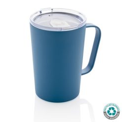Kubek termiczny 420 ml, stal nierdzewna z recyklingu z nadrukiem Twojego logo, materiał: stal nierdzewna, stal, kolor: blue