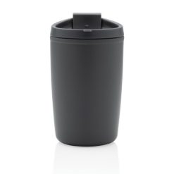 Kubek podróżny 300 ml z PP z recyklingu z nadrukiem Twojego logo, kolor: szary Kubek podróżny 300 ml z PP z recyklingu z nadrukiem Twojego logo, kolor: szary