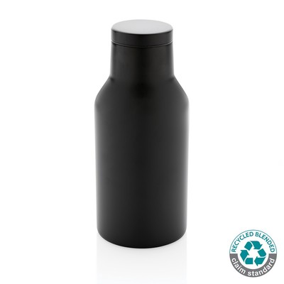 Butelka termiczna 300 ml, stal nierdzewna z recyklingu z nadrukiem Twojego logo, materiał: stal nierdzewna, stal, kolor: black