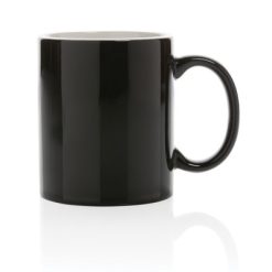 Kubek ceramiczny 350 ml z nadrukiem Twojego logo, materiał: ceramika, kolor: czarny Kubek ceramiczny 350 ml z nadrukiem Twojego logo, materiał: ceramika, kolor: czarny