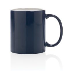 Kubek ceramiczny 350 ml z nadrukiem Twojego logo, materiał: ceramika, kolor: niebieski Kubek ceramiczny 350 ml z nadrukiem Twojego logo, materiał: ceramika, kolor: niebieski