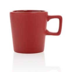 Kubek ceramiczny 300 ml z nadrukiem Twojego logo, materiał: ceramika, kolor: czerwony Kubek ceramiczny 300 ml z nadrukiem Twojego logo, materiał: ceramika, kolor: czerwony