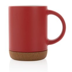 Kubek ceramiczny 280 ml z nadrukiem Twojego logo, materiał: ceramika, kolor: czerwony Kubek ceramiczny 280 ml z nadrukiem Twojego logo, materiał: ceramika, kolor: czerwony