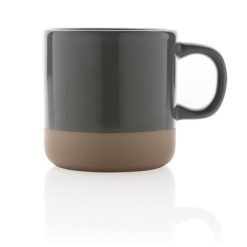 Kubek ceramiczny 360 ml z nadrukiem Twojego logo, materiał: ceramika, kolor: szary Kubek ceramiczny 360 ml z nadrukiem Twojego logo, materiał: ceramika, kolor: szary