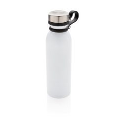 Butelka termiczna 600 ml z nadrukiem Twojego logo, materiał: stal nierdzewna, silikon, stal, kolor: biały