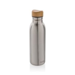 Butelka sportowa 600 ml Avira Alcor, stal nierdzewna z recyklingu z nadrukiem Twojego logo, materiał: bambus, stal nierdzewna, stal, kolor: srebrny Butelka sportowa 600 ml Avira Alcor, stal nierdzewna z recyklingu z nadrukiem Twojego logo, materiał: bambus, stal nierdzewna, stal, kolor: srebrny