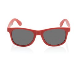 Okulary przeciwsłoneczne, PP z recyklingu z nadrukiem Twojego logo, kolor: czerwony Okulary przeciwsłoneczne, PP z recyklingu z nadrukiem Twojego logo, kolor: czerwony