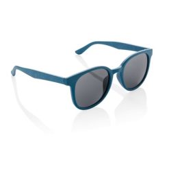 Okulary przeciwsłoneczne ze słomy pszenicznej z nadrukiem Twojego logo, materiał: pp, wheatstraw, kolor: niebieski