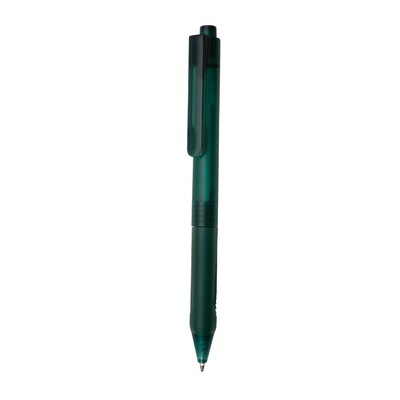 Długopis X9 z nadrukiem Twojego logo, materiał: silikon, kolor: zielony