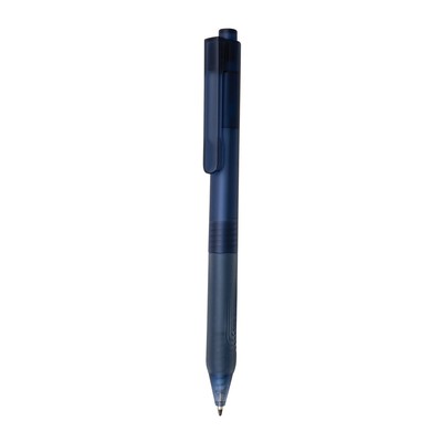Długopis X9 z nadrukiem Twojego logo, materiał: silikon, kolor: niebieski