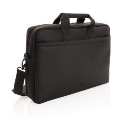 Torba na laptopa 15,6" Swiss Peak z nadrukiem Twojego logo, materiał: pu, kolor: czarny