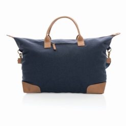 Torba sportowa, podróżna AWARE™ z nadrukiem Twojego logo, materiał: pu, bawełna, kolor: niebieski