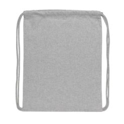 Worek ze sznurkiem AWARE™ z nadrukiem Twojego logo, materiał: bawełna, kolor: szary Worek ze sznurkiem AWARE™ z nadrukiem Twojego logo, materiał: bawełna, kolor: szary