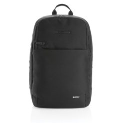 Plecak ze sterylizatorem UV-C Swiss Peak z nadrukiem Twojego logo, materiał: poliester, kolor: czarny Plecak ze sterylizatorem UV-C Swiss Peak z nadrukiem Twojego logo, materiał: poliester, kolor: czarny
