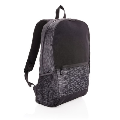 Plecak na laptopa 15,6" rPET AWARE™ z nadrukiem Twojego logo, materiał: rpet, kolor: czarny