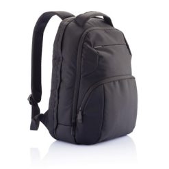 Plecak na laptopa 15,6" AWARE™ RPET z nadrukiem Twojego logo, materiał: rpet, kolor: czarny