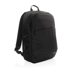 Plecak na laptopa 15,6" Swiss Peak AWARE™ RPET z nadrukiem Twojego logo, materiał: rpet, kolor: czarny
