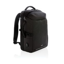 Torba sportowa, podróżna Swiss Peak AWARE™ RPET z nadrukiem Twojego logo, materiał: rpet, kolor: czarny