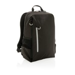 Plecak na laptopa 15,6" Swiss Peak Lima AWARE™, ochrona RFID z nadrukiem Twojego logo, materiał: rpet, kolor: czarny