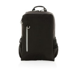 Plecak na laptopa 15,6" Swiss Peak Lima AWARE™, ochrona RFID z nadrukiem Twojego logo, materiał: rpet, kolor: czarny