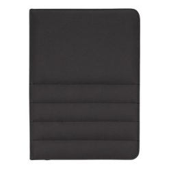 Teczka konferencyjna AWARE™ RPET, notatnik z nadrukiem Twojego logo, materiał: papier, rpet, kolor: czarny